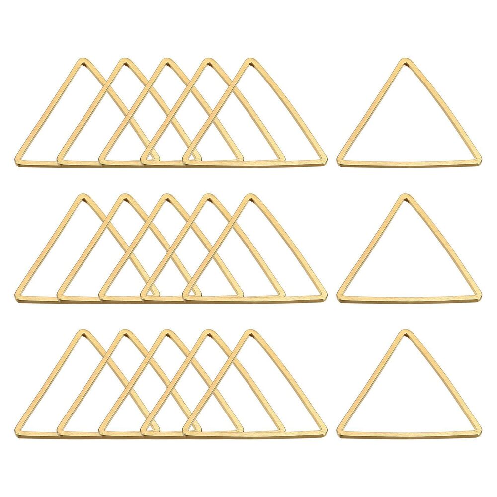 6540 Triangle Earring Beading Hoop, Triangle Hollow Frame Charm 24mm/ 0.94"